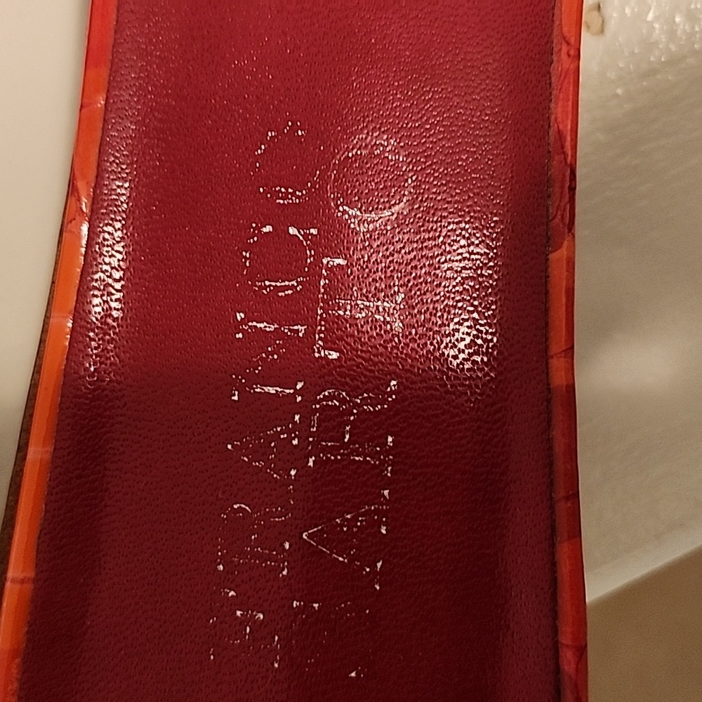 Orange And Red Patchwork Design Shoes - image 4